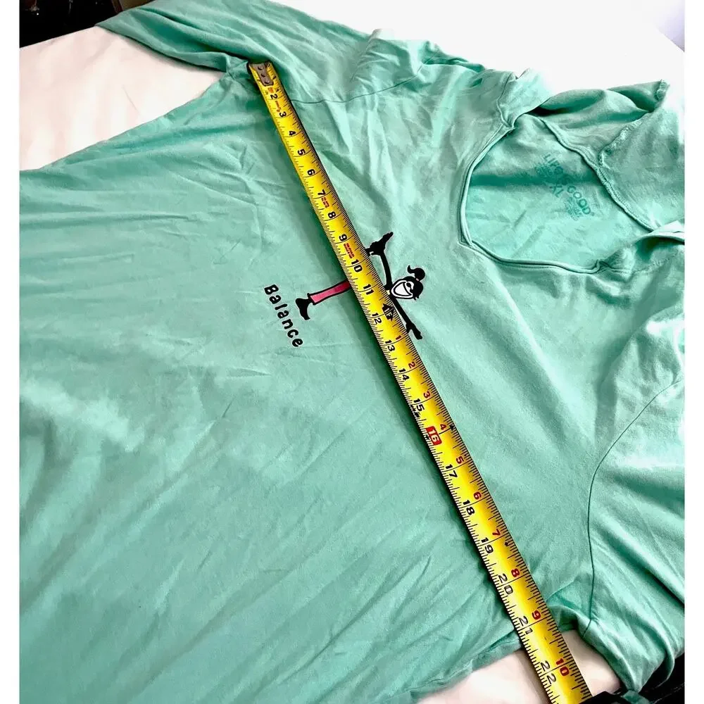 LIFE IS GOOD Women’s Long Sleeve Hooded Tee Balance Jackie Size XL Pullover Top - Picture 6 of 6